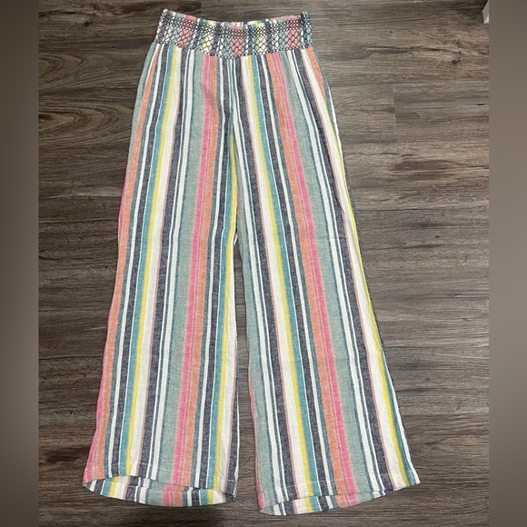 Wide leg striped pants - like new. Only worn once - Picture 4 of 4